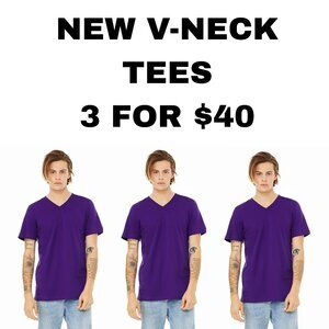 NEW 3 pack unisex/ men women shirt v neck short sleeve 3 shirts great de…